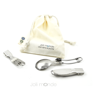 Ensemble de couverts inox pliables