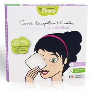 3 carrés démaquillants lavables